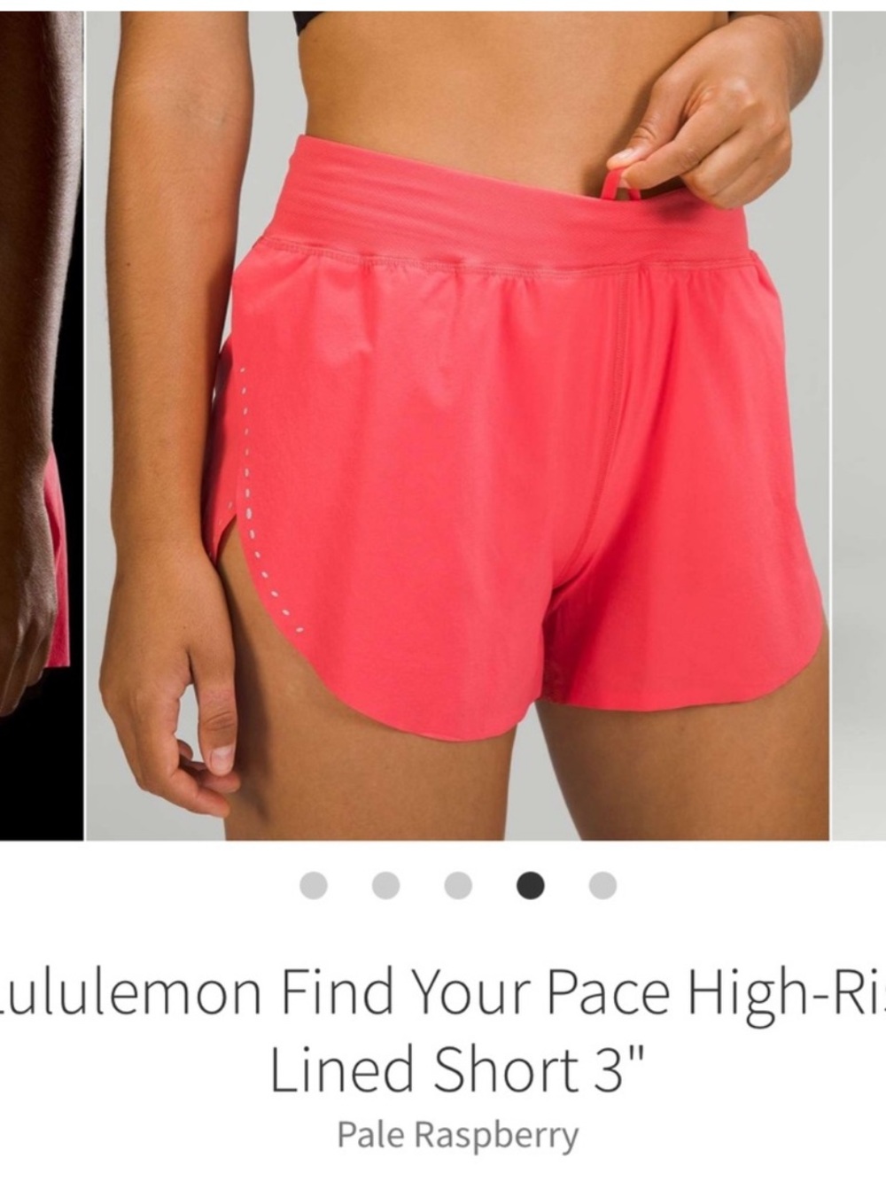Lululemon Find Your Pace High Rise Shorts 3” Pale Raspberry Sz 6